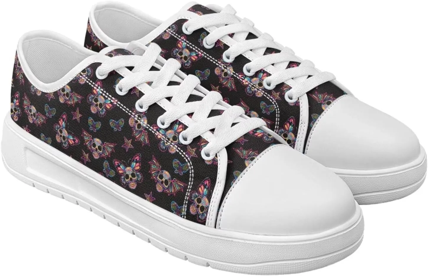 Womens Canvas Sneakers Lightweight Lace Up Fashion Comfortable Canvas Shoes Low Top Slip On Casual Tennis Walking Footwear