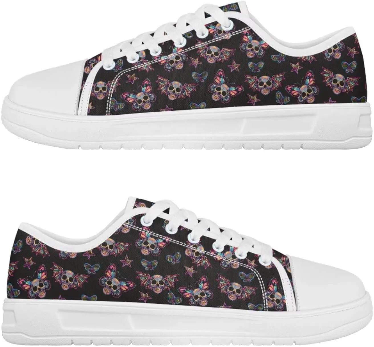 Womens Canvas Sneakers Lightweight Lace Up Fashion Comfortable Canvas Shoes Low Top Slip On Casual Tennis Walking Footwear