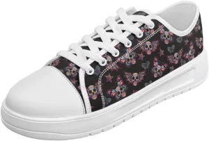 Womens Canvas Sneakers Lightweight Lace Up Fashion Comfortable Canvas Shoes Low Top Slip On Casual Tennis Walking Footwear