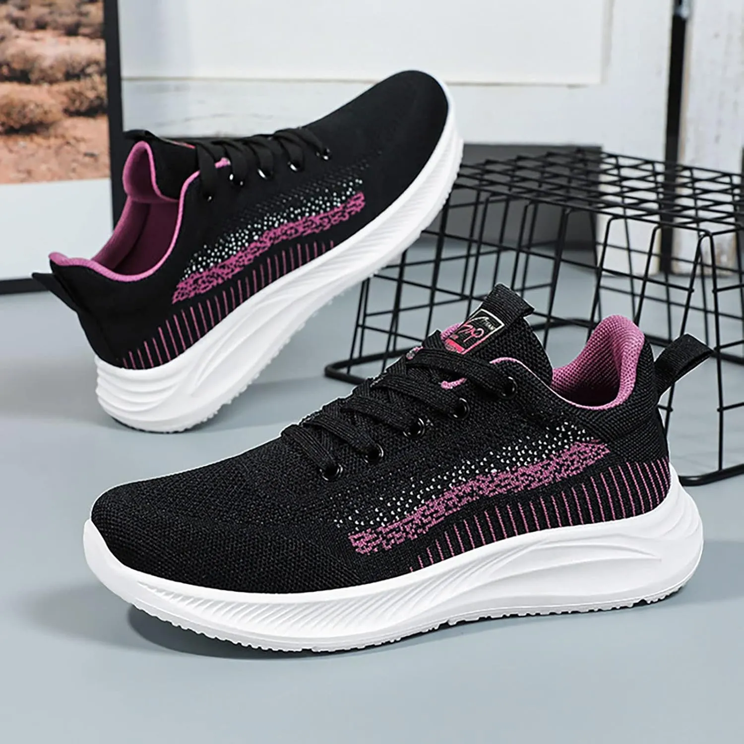 Womens Fashion Sneakers Size 10.5 Womens Non Slip Black Work Shoes Wide Width Casual Shoes for Women with Arch Support Black High Top Sneakers for Women Dressy Tenis OrtopDicos Mujer