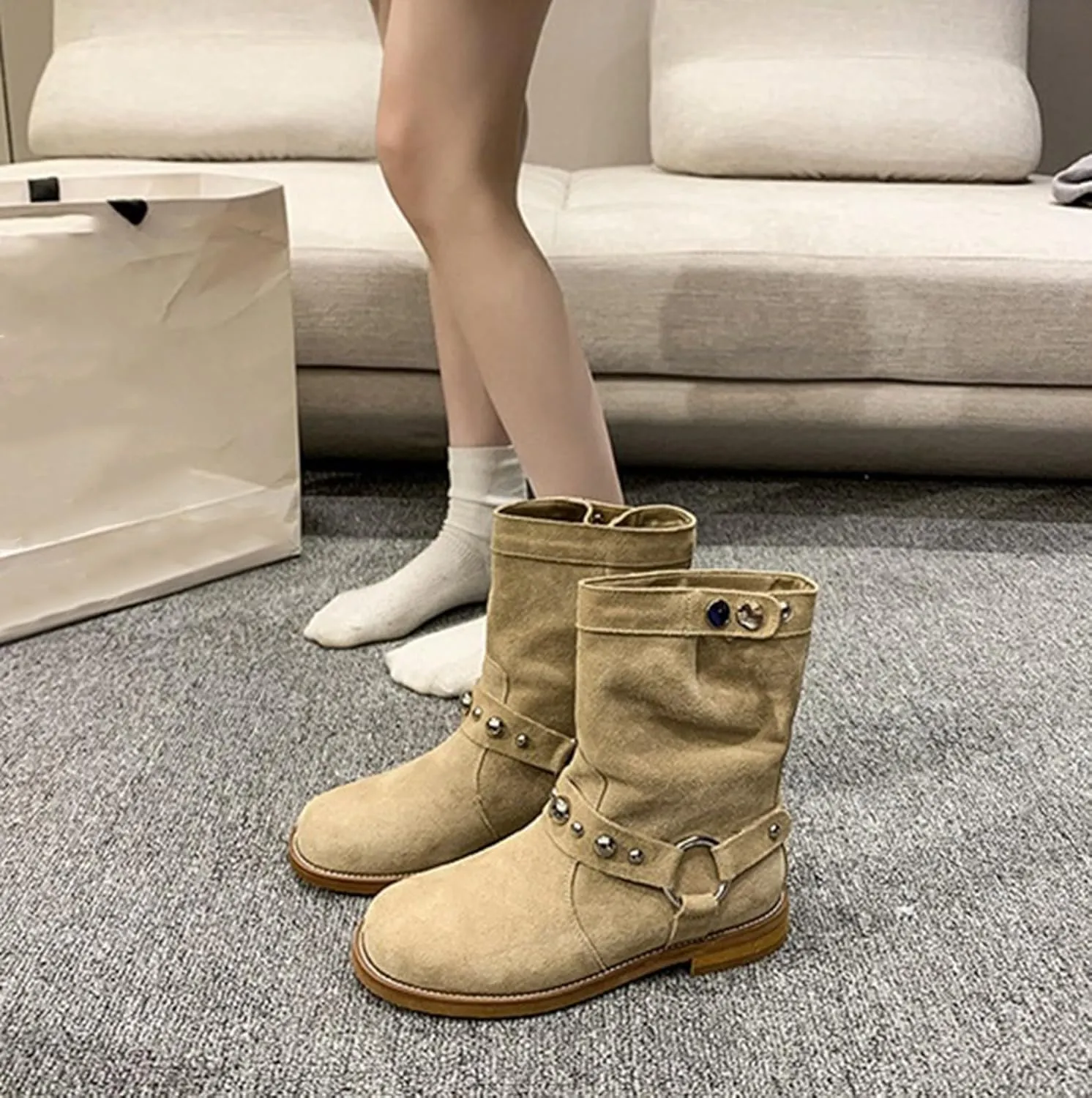 Womens Lace Up Ankle Boots Ankle Boots for Women Dressy Platform Boots Women Grey Suede Boots for Women Womens Ankle Boots Low Heel 6.5 Ankle Booties for Women with Heel