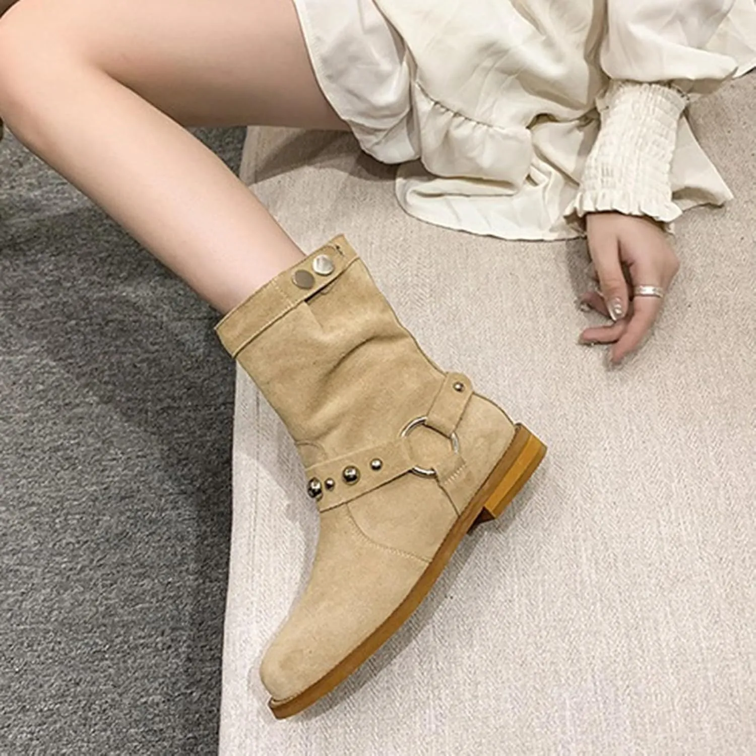 Womens Lace Up Ankle Boots Ankle Boots for Women Dressy Platform Boots Women Grey Suede Boots for Women Womens Ankle Boots Low Heel 6.5 Ankle Booties for Women with Heel