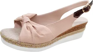 ZSpzx Womens Espadrilles Wedge Sandals Orthopedic for Women Dressy Summer 2025 Slides Comfortable Platform Slip on Bow Knot Open Toe Ankle Strap Beach Casual Slippers Walking Indoor Outdoor Shoes